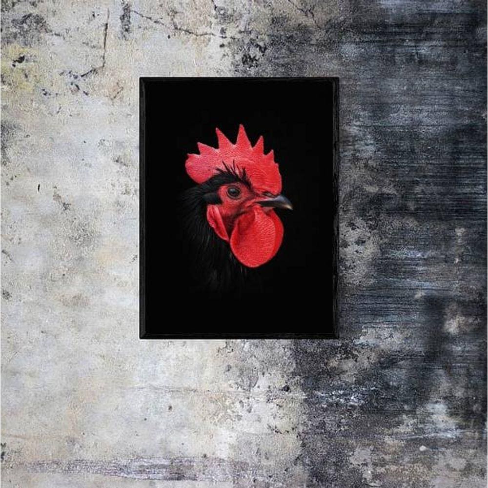 Quadro Decorativo Fotografia Galo