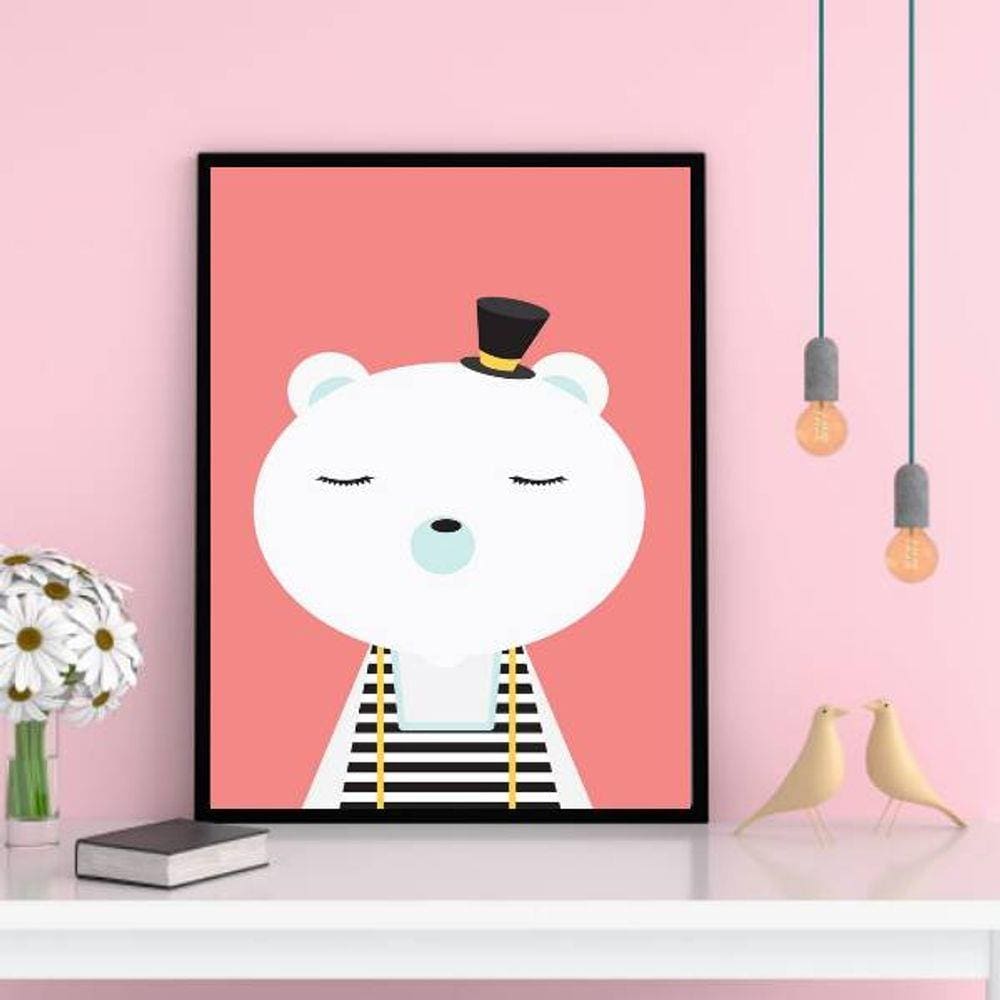 Quadro Decorativo Ursinho de Circo