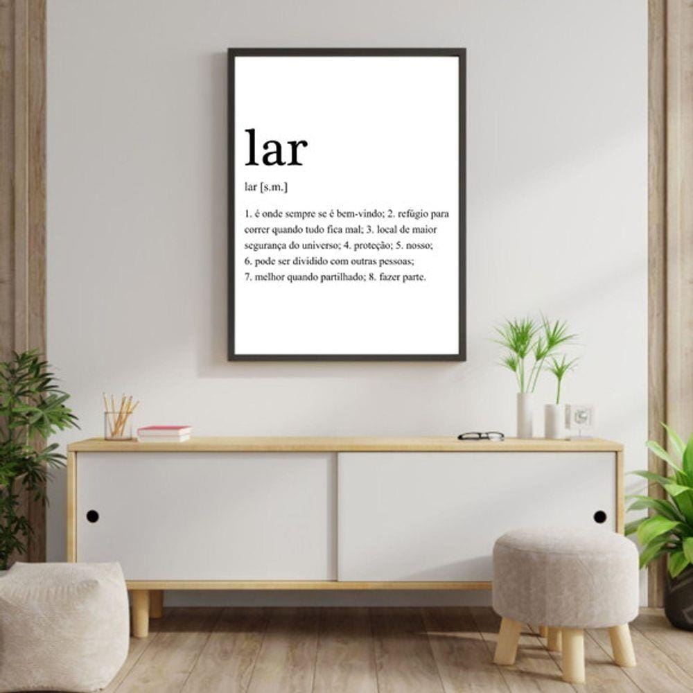 Quadro Decorativo Definição Lar