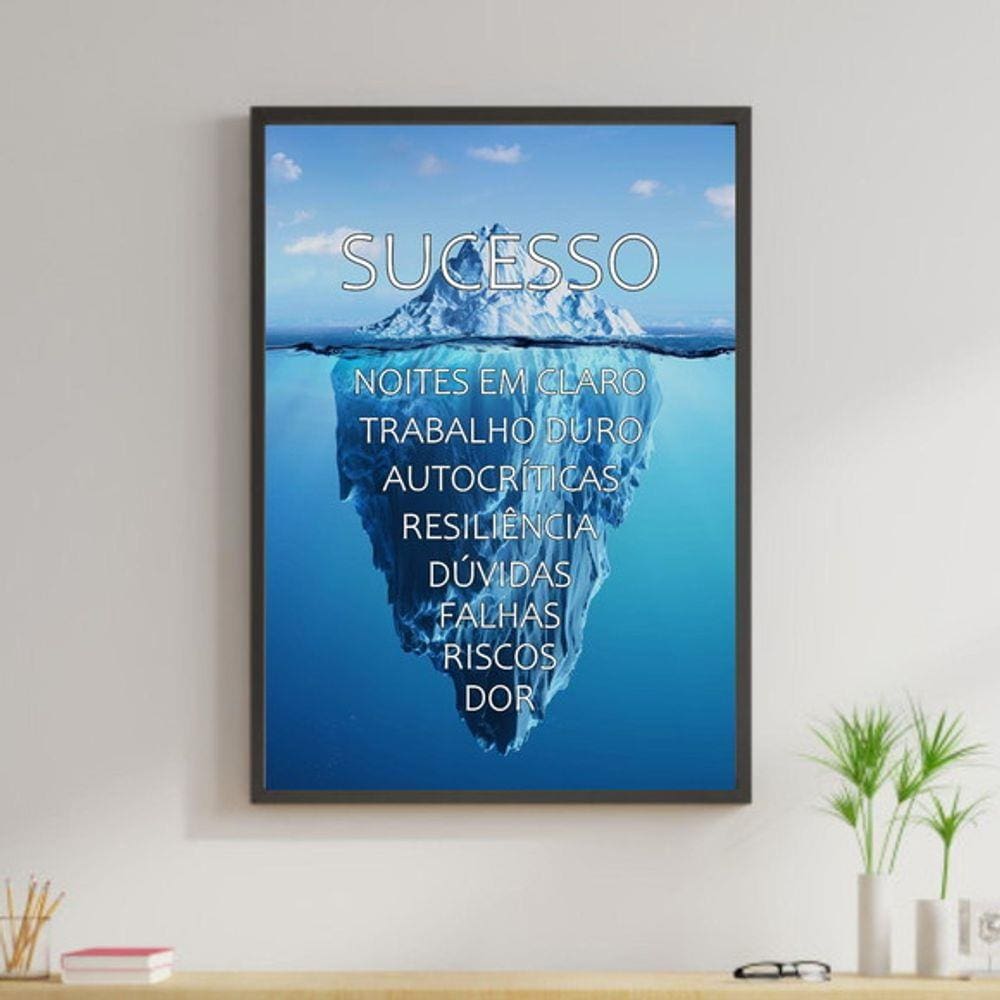 Quadro Decorativo Sucesso e Noites em Claro - Iceberg