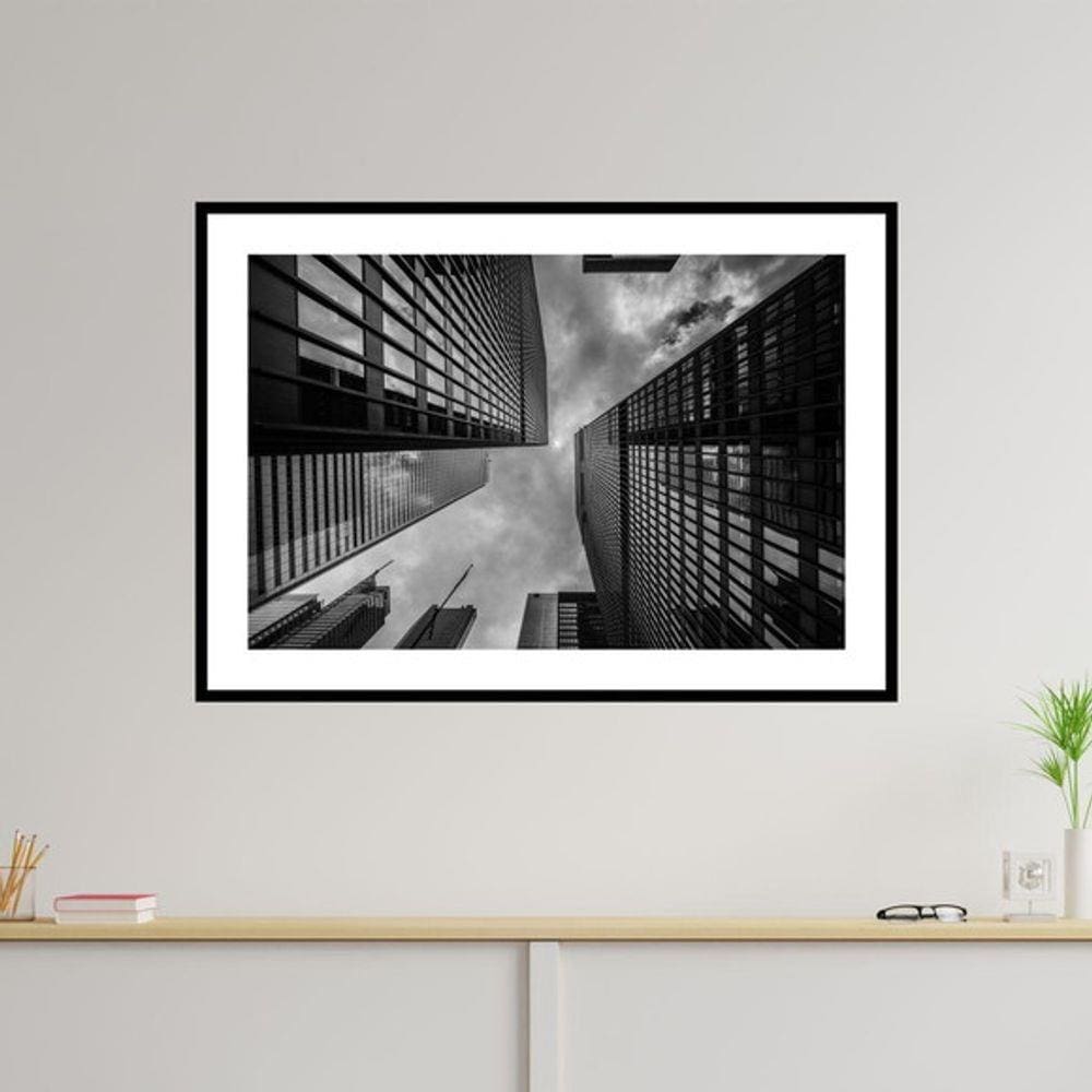 Quadro Decorativo Fotografia Prédio - Preto e Branco