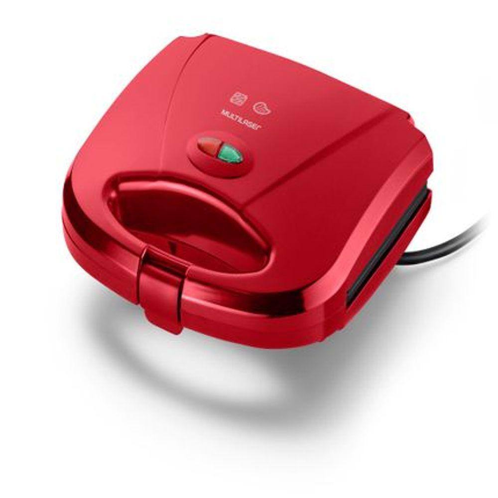 Sanduicheira e Minigrill Multilaser 127V 750W Vermelha CE148 - 110V