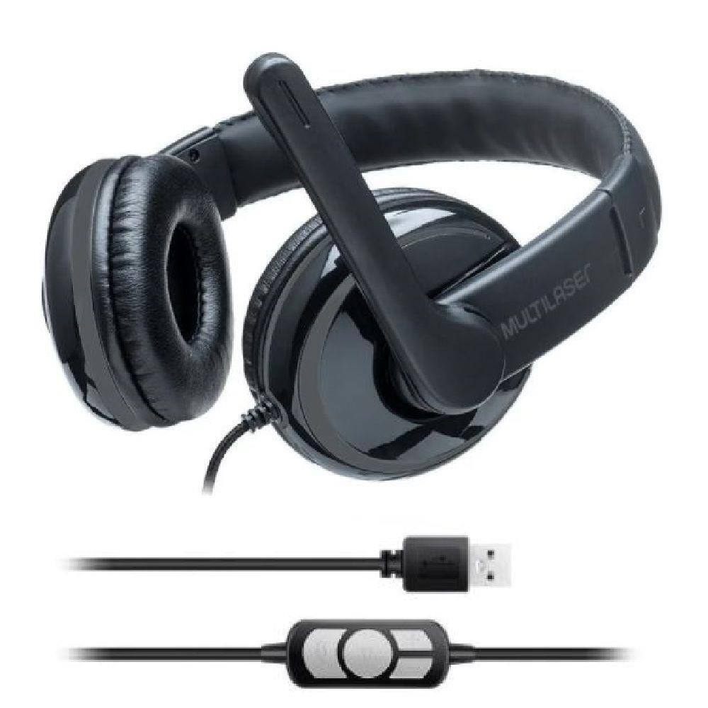 Fone De Ouvido com Microfone Headset Plug USB Para Computador PC Gamer  Notebook Estudante e trabalho | Casas Bahia