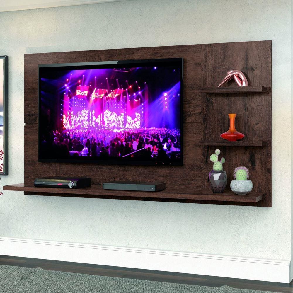 Painel para TVs até 49 Polegadas 1,60m New Clean Zanzini Jacarandá
