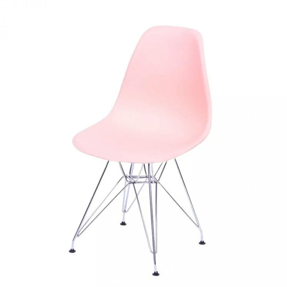 Cadeira em Polipropileno Base Metálica OR Design Salmão