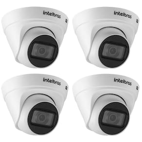 Kit 4 Câmeras IP 4 Megapixels 2.8mm 30m Inteligência de Vídeo VIP 1430 D Intelbras