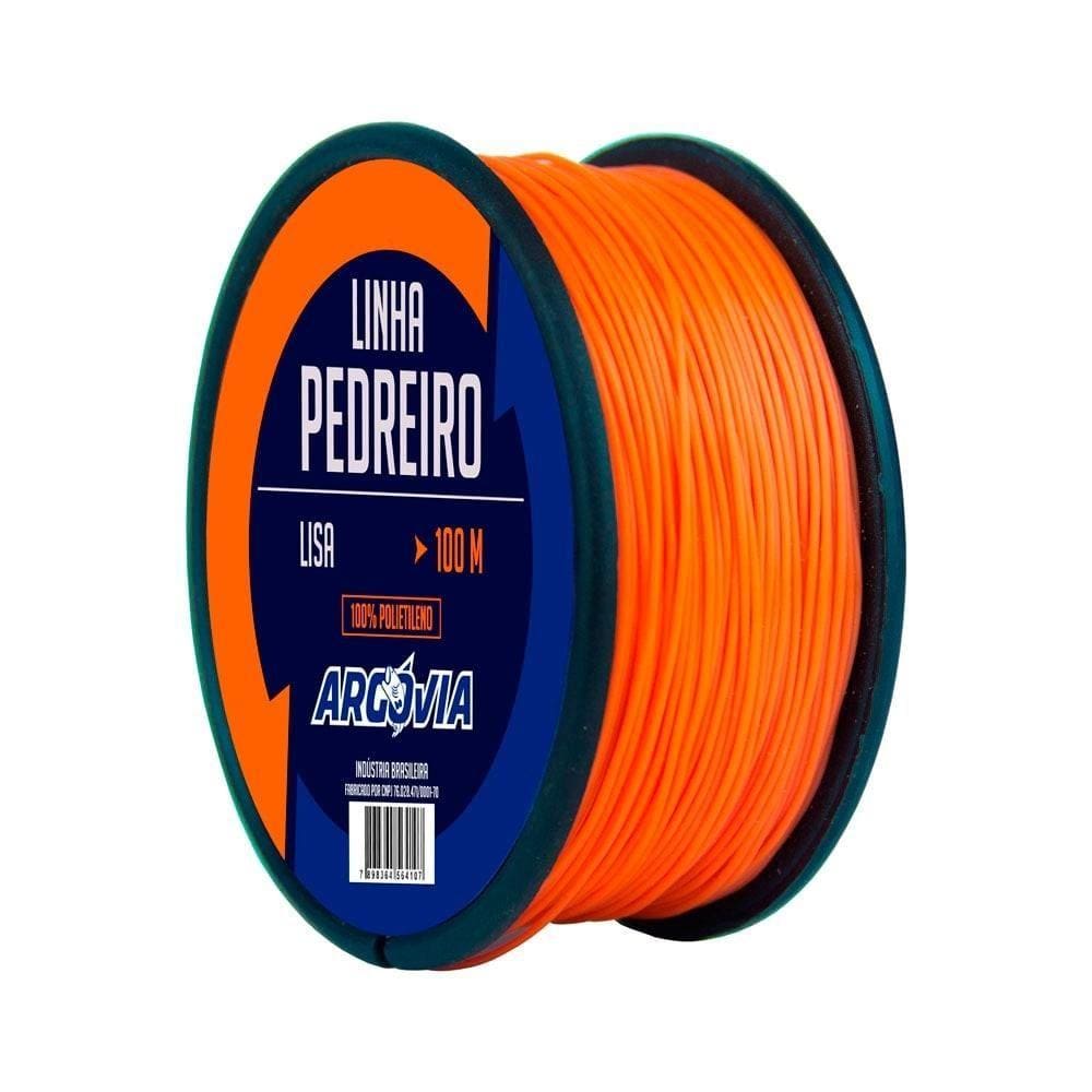 Linha Argovia Pedreiro Lisa Laranja 100m Embalagem com 12 Unidades