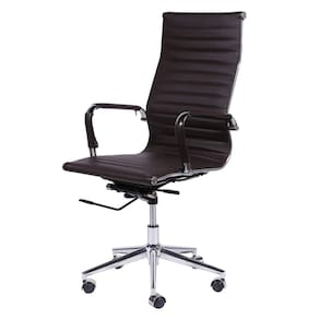 Cadeira para Escritório Alta Esteirinha Corino Base Rodizio 3301 OR Design