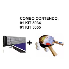Kit De Tênis De Mesa - Raquetes, Bolinhas, Rede E Suporte Cód. 50345055
