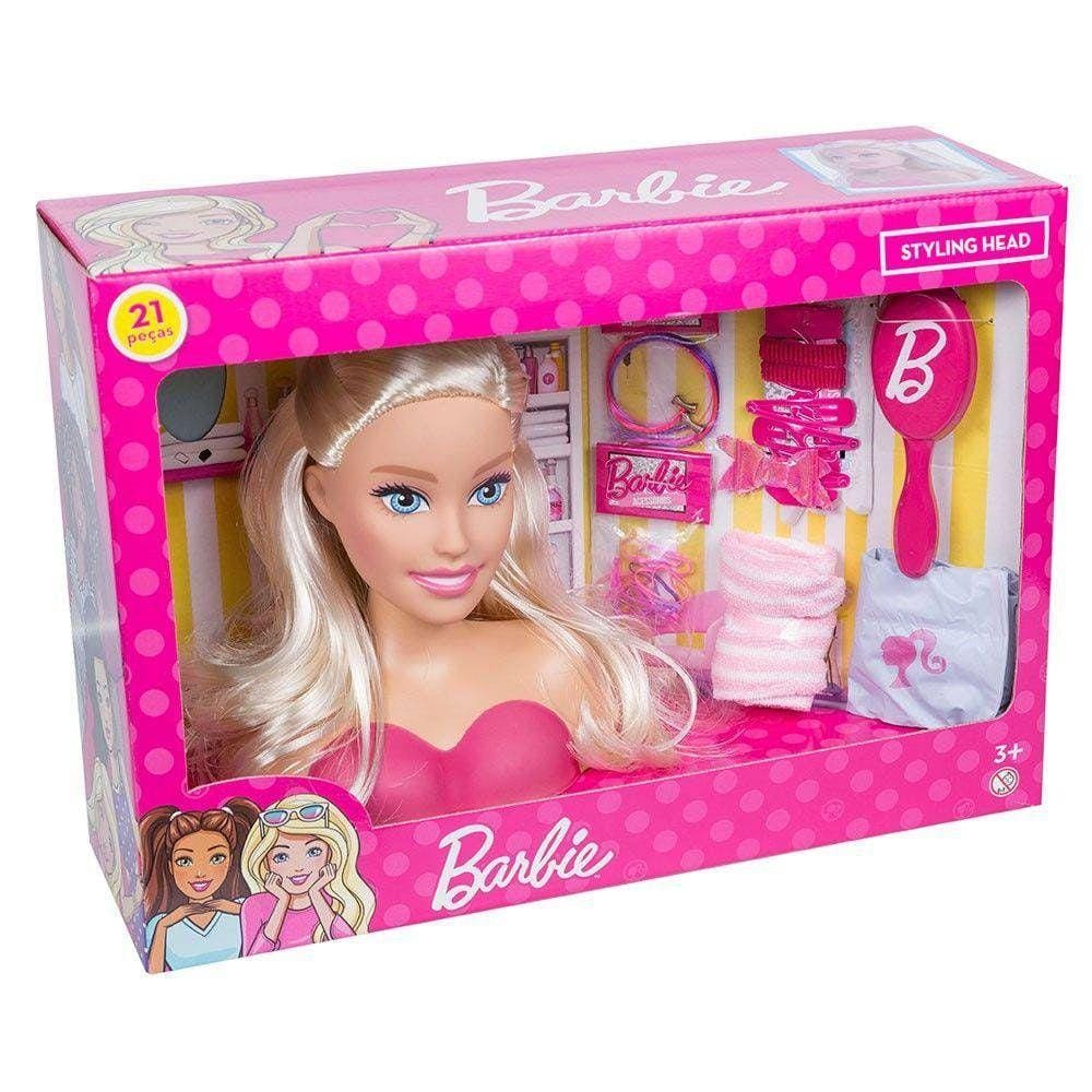 Boneca barbie busto maquiagem e penteado