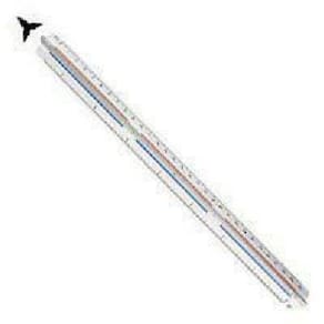 Escalímetro Triangular Trident 7830/1 Em Resina 30Cm