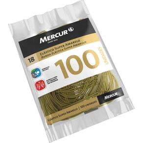 Elástico Amarelo 18 Super Pacote Com 100 Unidades - Mercur