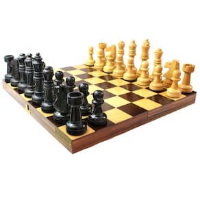 Conjunto Oficial para Jogo de Xadrez - Combo com Estojo Marchetado, Rei de 10cm - Cód. 107