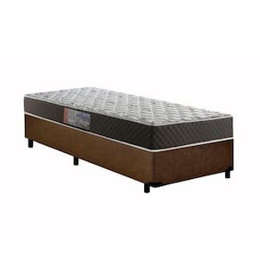 Cama Box Solteiro Colchão Mola Bonnel Acolchões + Box Suede 60x88x188