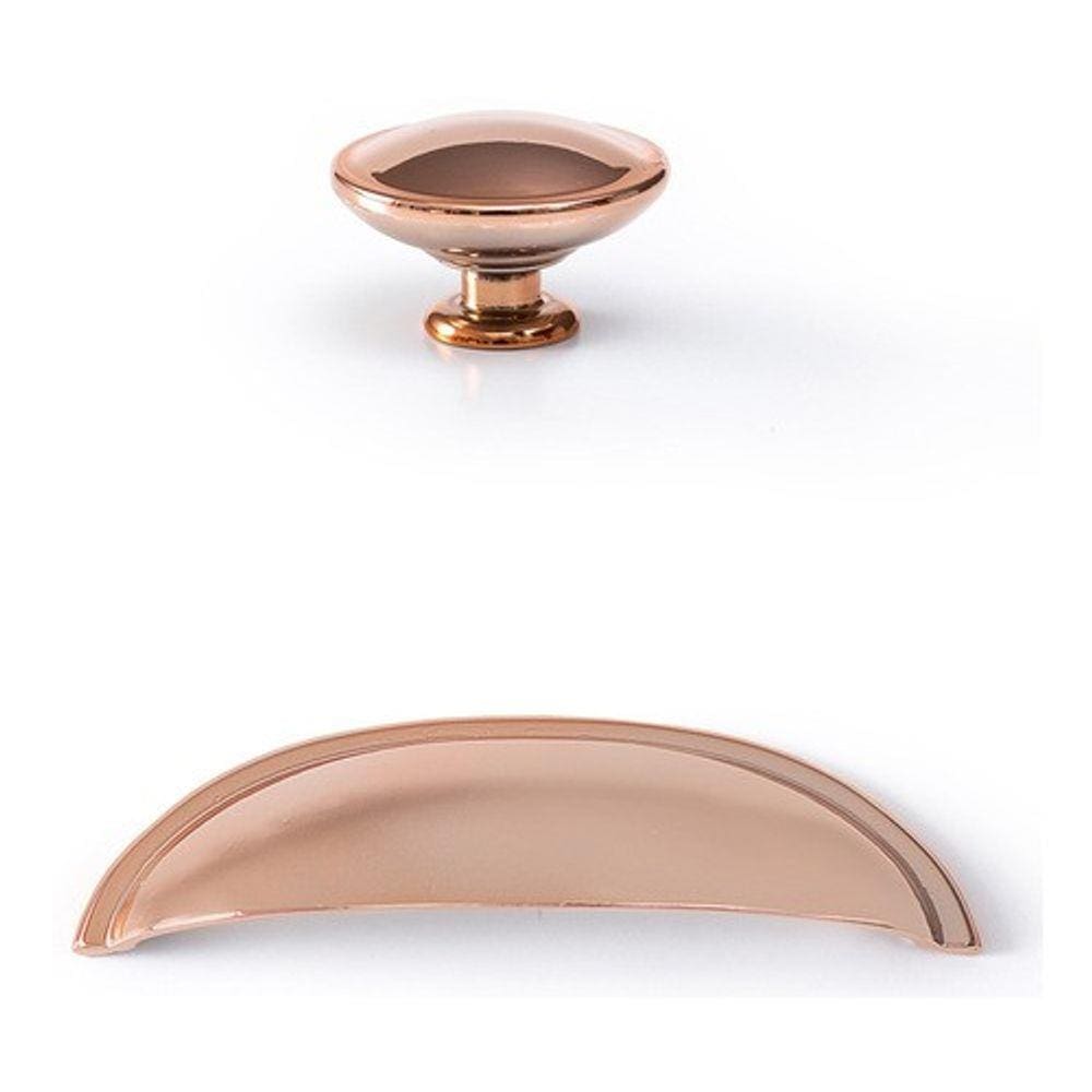 Puxador Rose Gold Puxadores Concha Puxadores De Gaveta 14 Pç