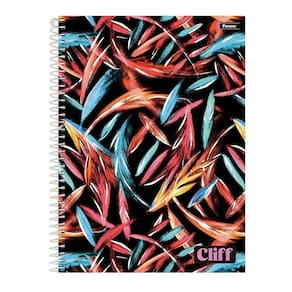 Caderno Espiral Foroni Universitário Capa Dura Cliff Feminino 10 Matérias 160 Folhas Embalagem com 4 Unidades