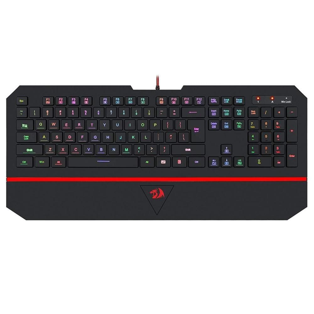 Teclado Membrana Gamer Redragon Karura 2 RGB Preto