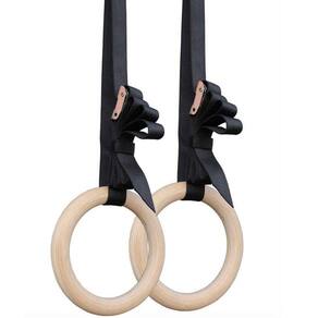Kit Argolas de Suspensão Olímpicas Madeira para Crossfit e Ginástica GT792