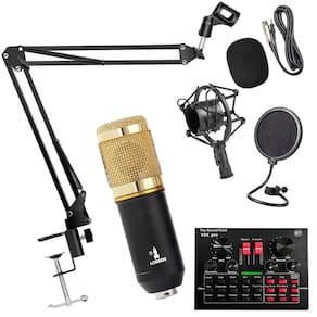 Kit Completo Microfone BM800 com Mini Placa V8X Live Sound