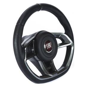 Volante Esportivo GTI p/ Uno, Elba, Fiorino c/ Cubo Grafite