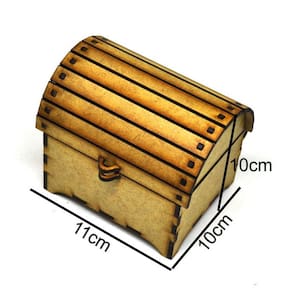 Bauzinho madeira MDF lembrancinha porta-joias baú pirata
