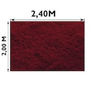 Tapete Sala Quarto e Escritório Peludo Felpudo Shaggy Altura Pelo 40mm Vermelho Casa Dona