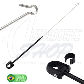 Antena Corta Pipa Moto Retrátil Guidao Aço Inox Preto MF11A