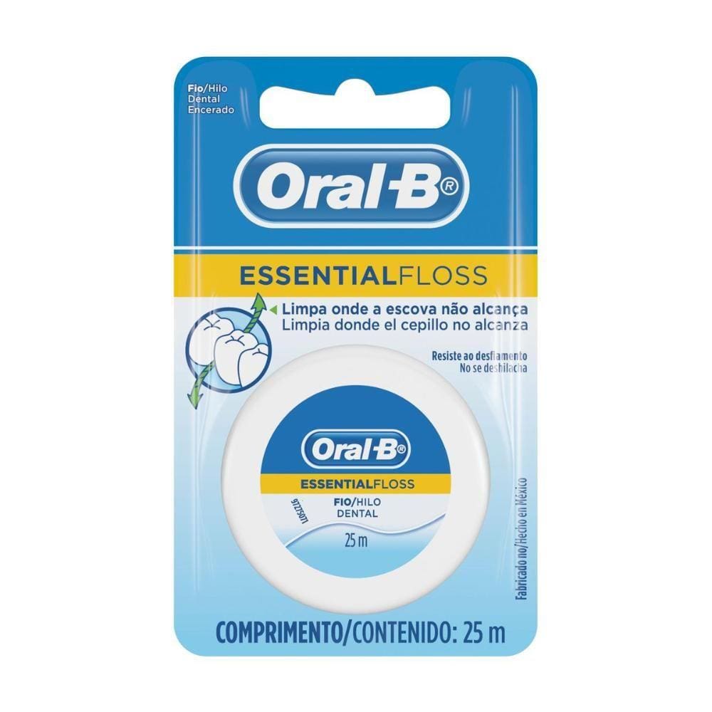 Fio Dental Oral-B Essential Floss Encerado 25m