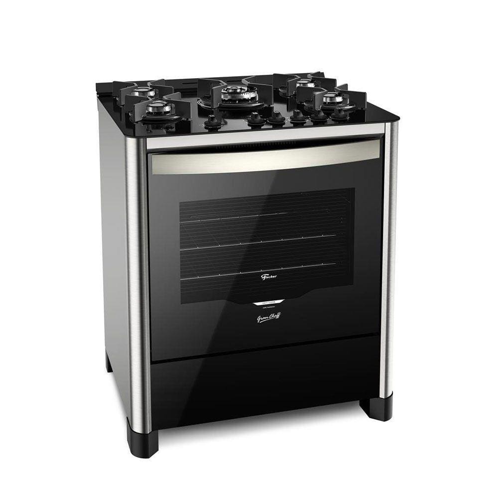 Fogão de Piso 5 Bocas Fischer Grand Cheff com Grill Tripla Chama