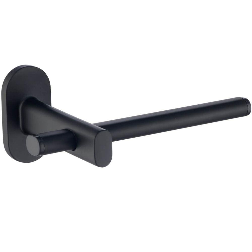 Suporte Papeleira Preto Porta Papel Higiênico Oval de Parede Banheiro Lavabo