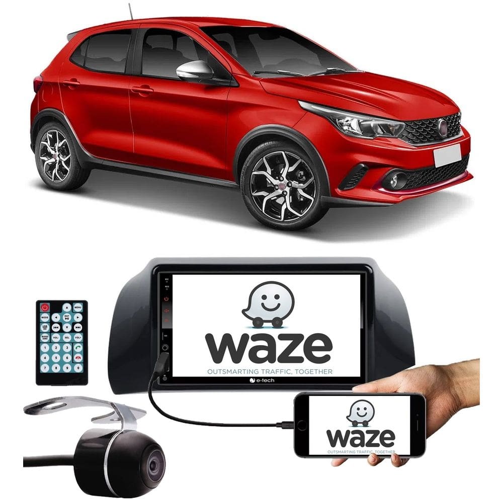 Multimídia Fiat Argo Bluetooth Espelhamento Android IOS + Câmera Ré