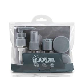 Kit De Frascos Cosméticos Para Viagem 7 Peças Com Necessaire