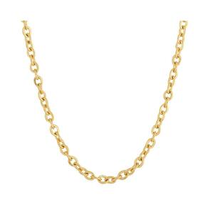 Corrente Aço Cartier Elos Ovais 1.85mm 50cm Gold IPG
