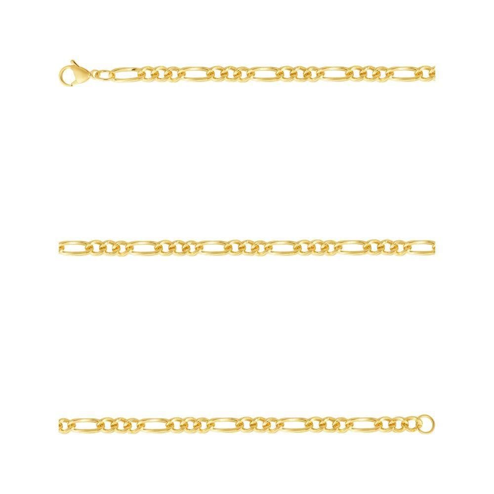 Corrente Aço Groumet 3x1 5.85mm 60cm Gold IPG