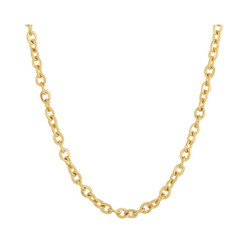 Corrente Aço Cartier Elos Ovais 1.85mm 45cm Gold IPG