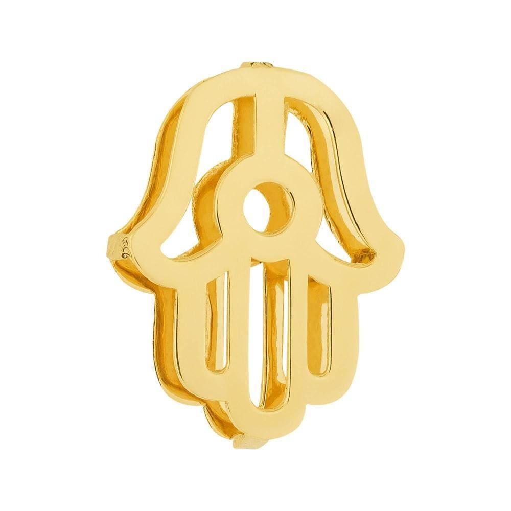 Pingente Aço Hit Mão de Fátima 16.5mm Gold IPG