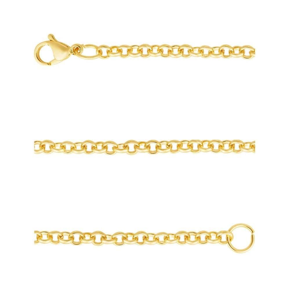 Corrente Aço Portuguesa 3.25mm 50cm Gold IPG