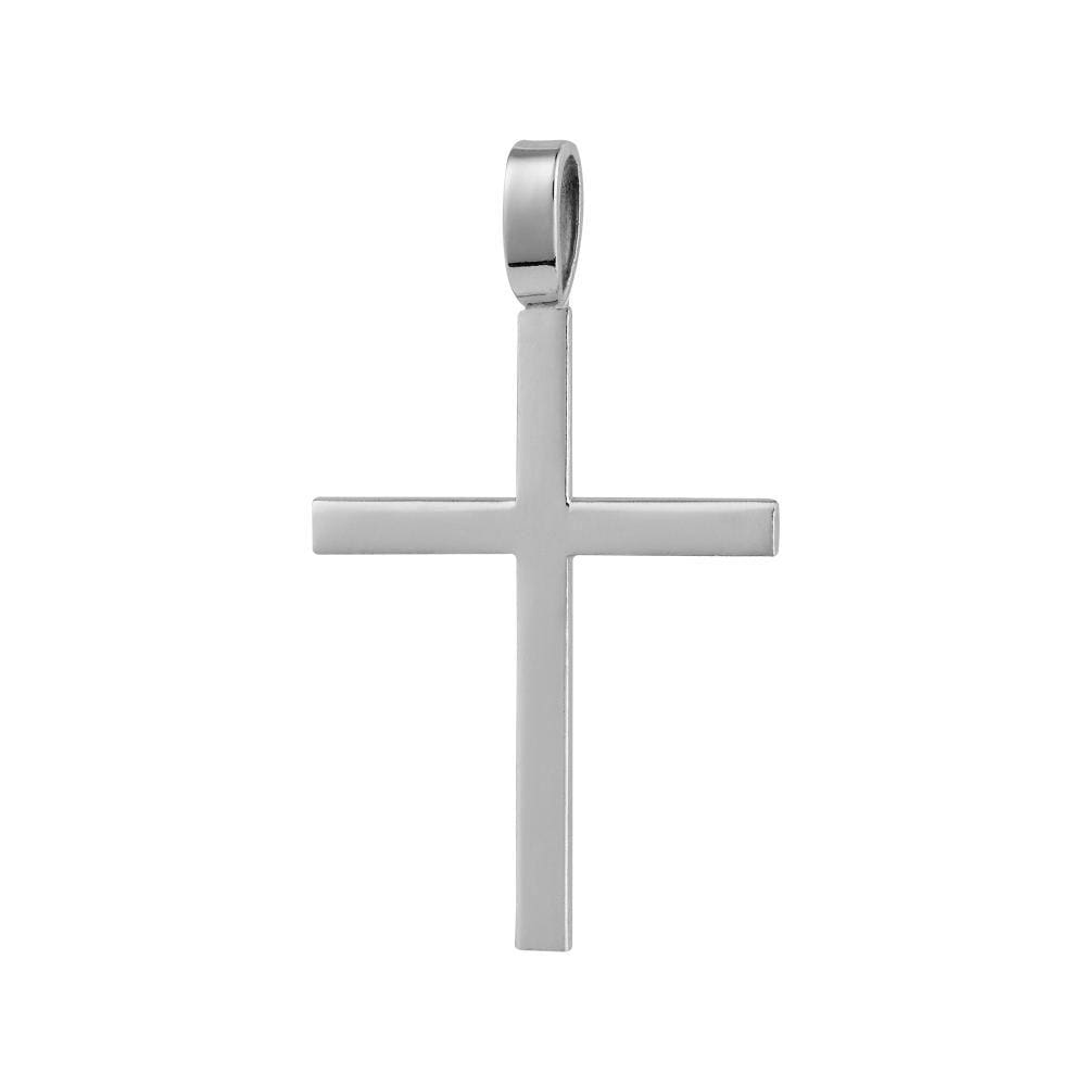 Pingente em Aço Cruz Lisa 18x14mm