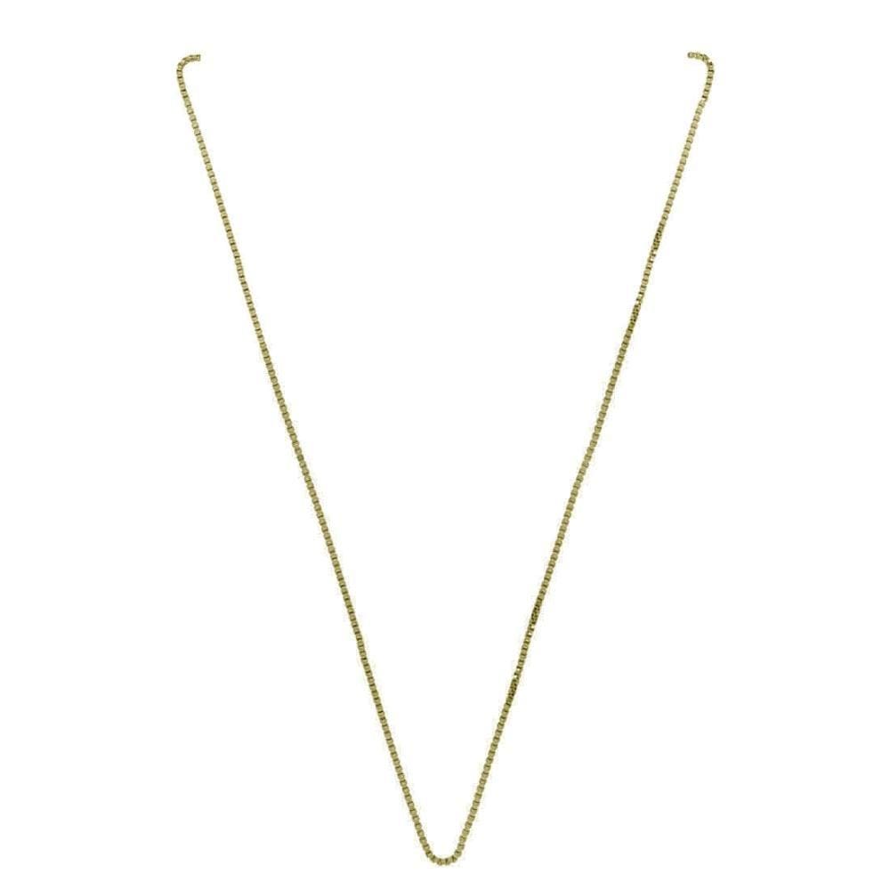 Corrente Prata c/ Ouro 18K Veneziana 0.70mm 70cm