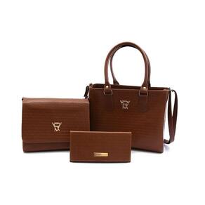Kit Bolsa Feminina Grande + Bolsa Transversal + Carteira