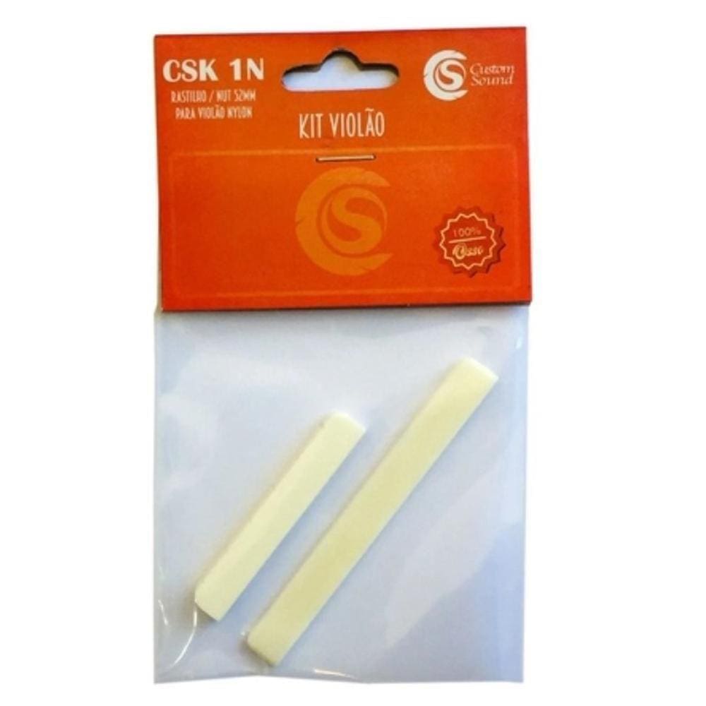Kit de osso rastilho e Pestana nut violão nylon Custom Sound