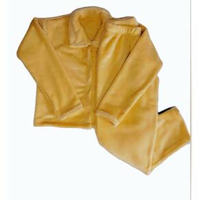 Pijama de Inverno Thamawey Aberto Feminino Amarelo