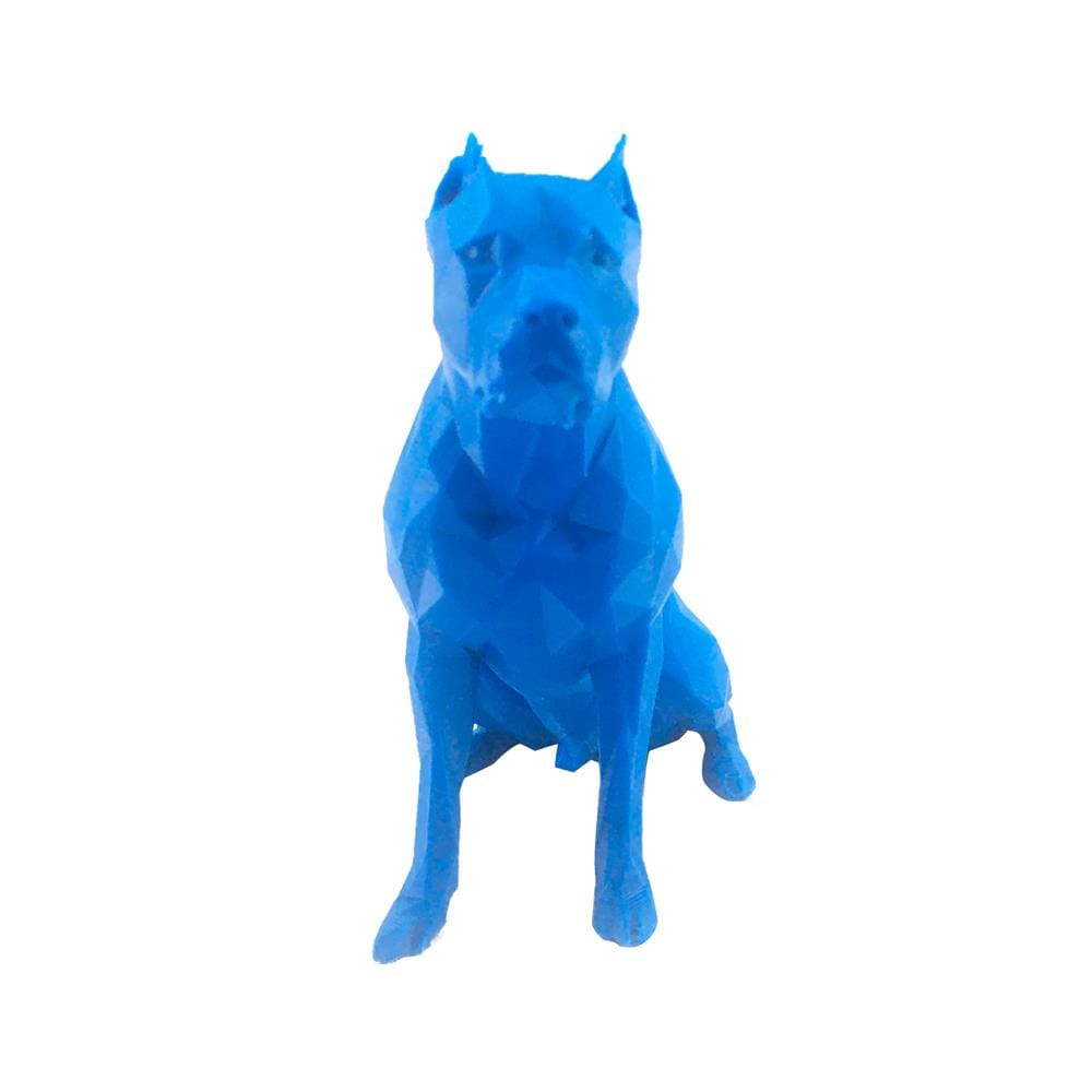 Pitbull Low Poly Geométrico Decoração 3D 14cm