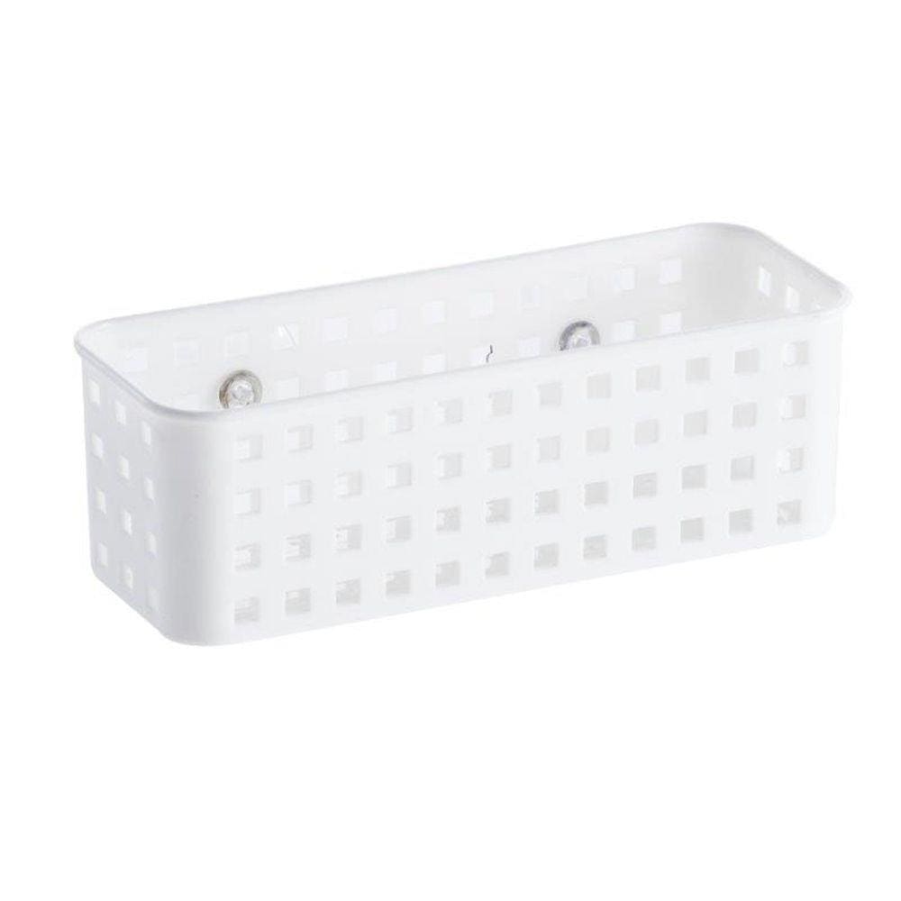 Cesta Organizadora C/ Ventosa Multiuoso 18x9x12 Branco