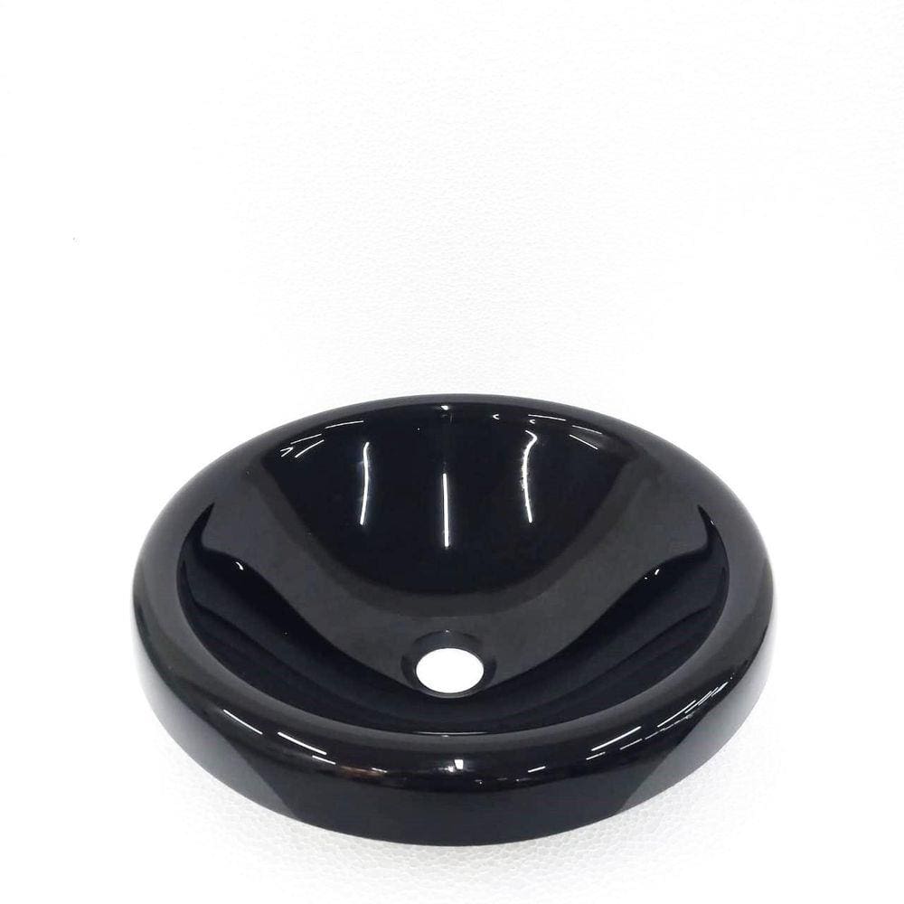 Cuba De Vidro Chapéu 42Cm Preta