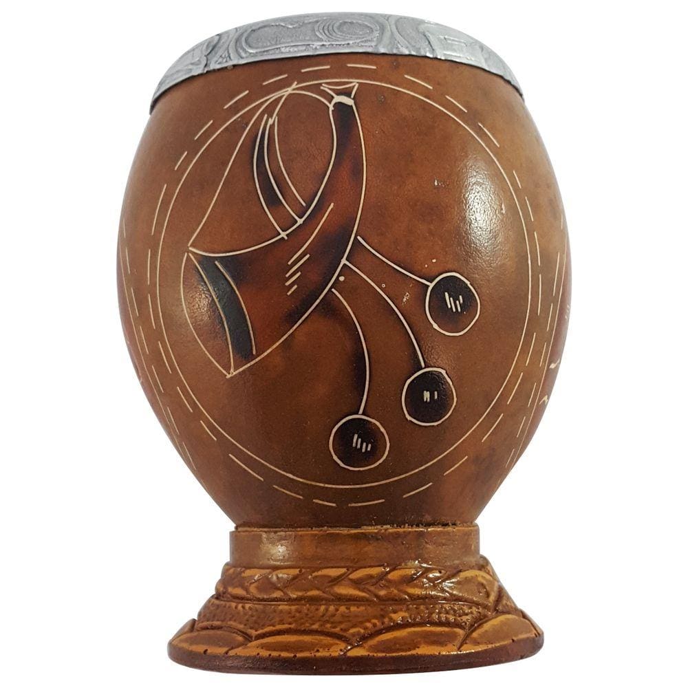 Cuia Para Chimarrão Terere Mate Coquinho Com Pé Média Bolhadeira