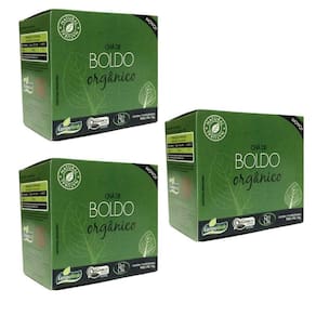 Kit 3cx Chá de Boldo – Orgânico (30 sachês) – Campo Verde