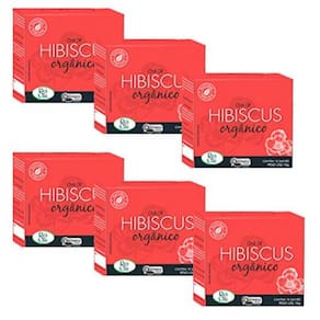 Kit 6cx Chá de Hibiscus – Orgânico (60 sachês) – Campo Verde