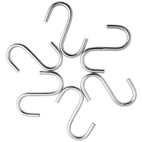 Kit Ganchos Em S Com 12 Unidades Para Utensílios De Cozinha