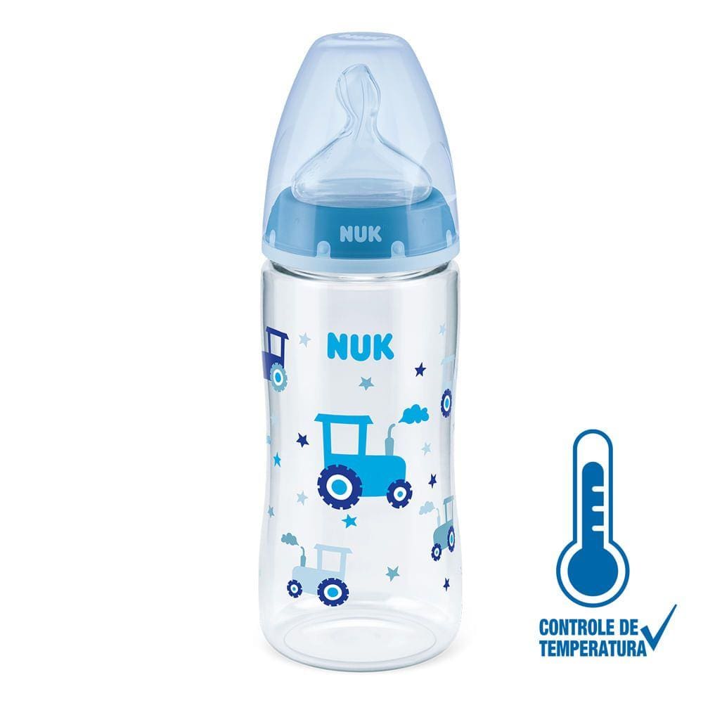 Mamadeira Nuk First Choice Controle de Temperatura S2 Boys 300ml